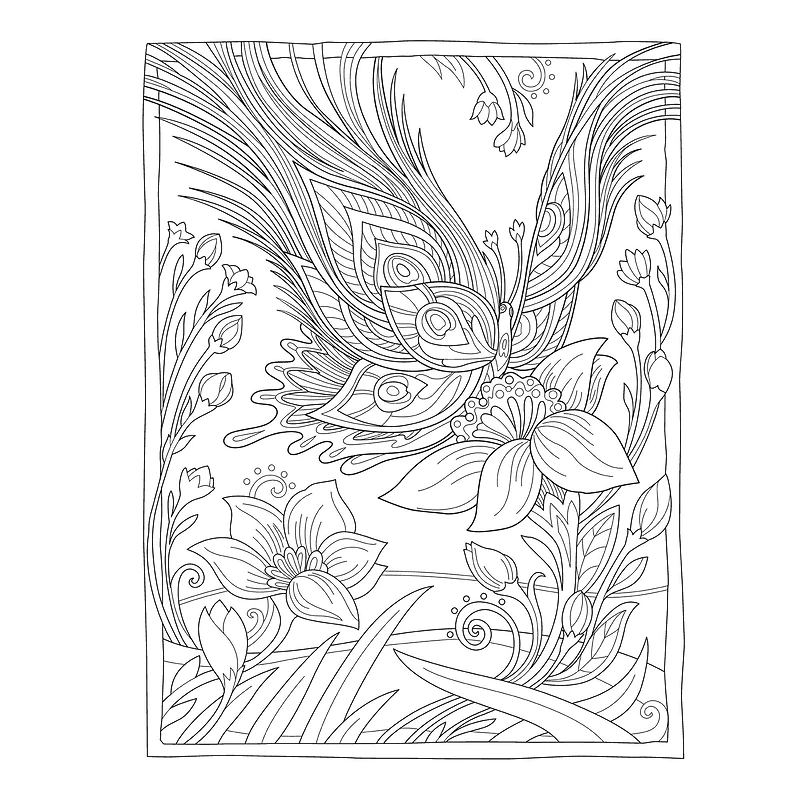 Dover Publications Creative Haven: Butterflies Flights Book