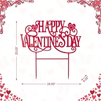 Glitzhome® 23.25" Metal Happy Valentine's Day Yard Stake