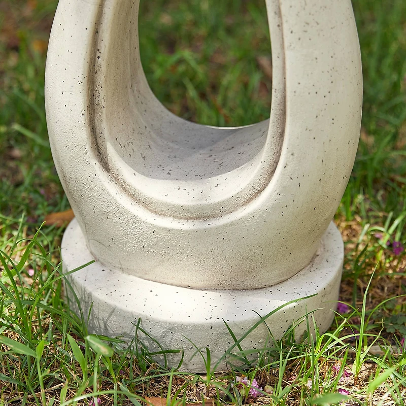 Glitzhome® 24.75" Modern Abstract Sculpture Hugging Mommy & Baby Garden Statue