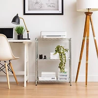 Iris® 30" Silver 3-Tier Wire Rack Shelf