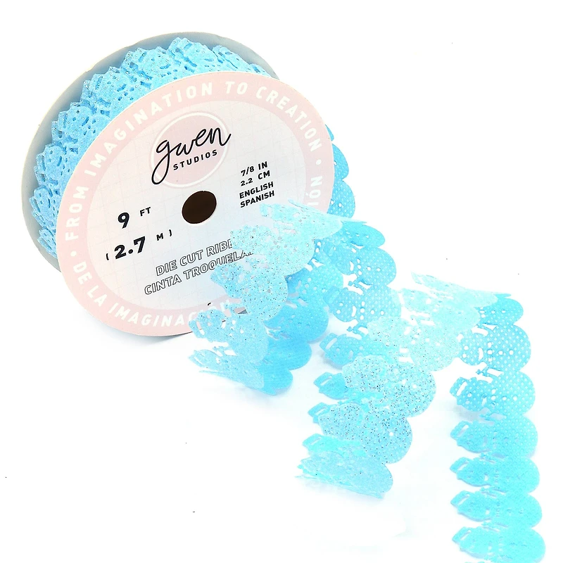 Gwen Studios 7/8" x 3yd. Die Cut Snowman Winter Holiday Ribbon