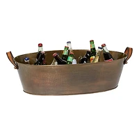 31" Bronze Metal Contemporary Wine Holder Bucket