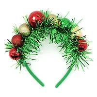 Green Ornament, Bell & Tinsel Headband by Celebrate It™
