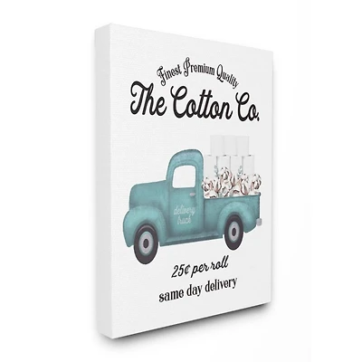 Stupell Industries Toilet Paper Delivery Truck Canvas Wall Art