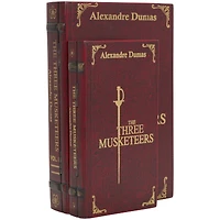 Red The Three Musketeers Storage Faux Book Box Set