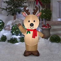 4ft. Airblown® Inflatable Christmas Waving Reindeer