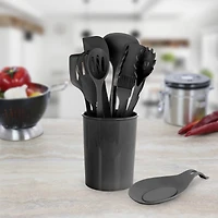 MegaChef Black Silicone Cooking Utensils Set, 12ct.