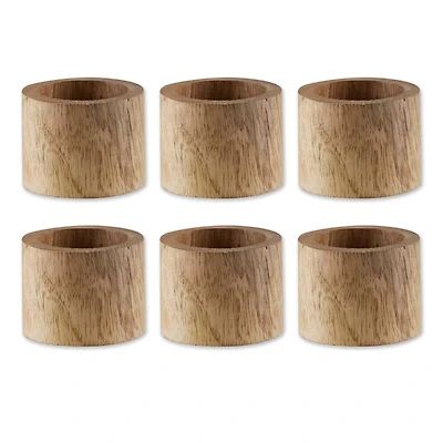DII® Light Finish Wood Band Napkin Rings, 6ct.