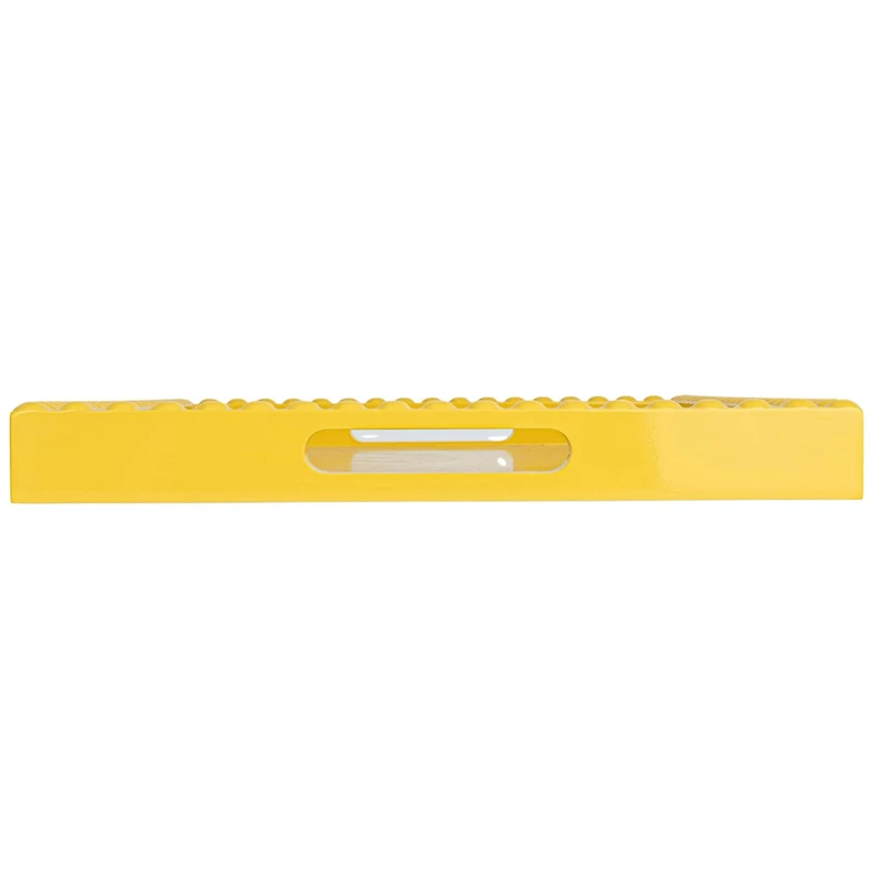 Hello Honey® 19" Yellow Sunny Wood Tray with Handles