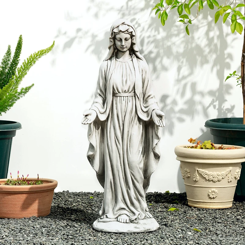 Glitzhome® 30" Blessed Mother Mary Garden Statue
