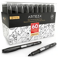 Arteza® Black Fine Tip Permanent Marker Set