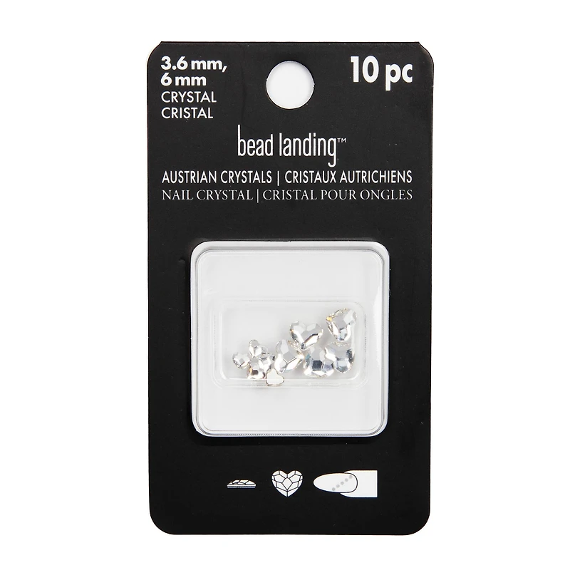 Crystal Heart Glue-On Austrian Crystal Mix by Bead Leading™, 10ct.