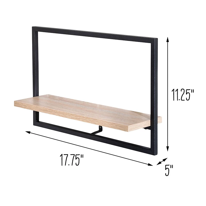 Honey Can Do Long Floating Wall Shelf