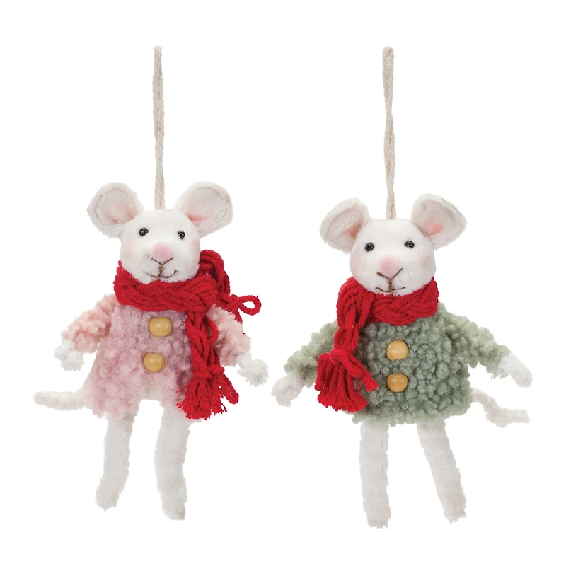 Winter Mouse Ornament Set