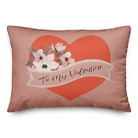To My Valentine 14" x 20" Throw Pillow