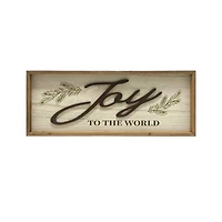 24" Joy to the World Wall Sign in Rustic Frame by Ashland®