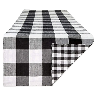 DII® 72" Reversible Gingham & Buffalo Check Table Runner