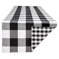 DII® 72" Reversible Gingham & Buffalo Check Table Runner