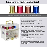 SINGER® Sew-It-Goes 255 Piece Sewing Kit & Craft Organizer Sewing Storage Case with Metallic Embroidery Thread