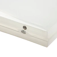 JAM Paper Clear Grid Plastic Two Pocket Portfolio with Snap Closure 11" x 13"