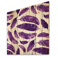 Designart - Ethnic VIolet Feathers