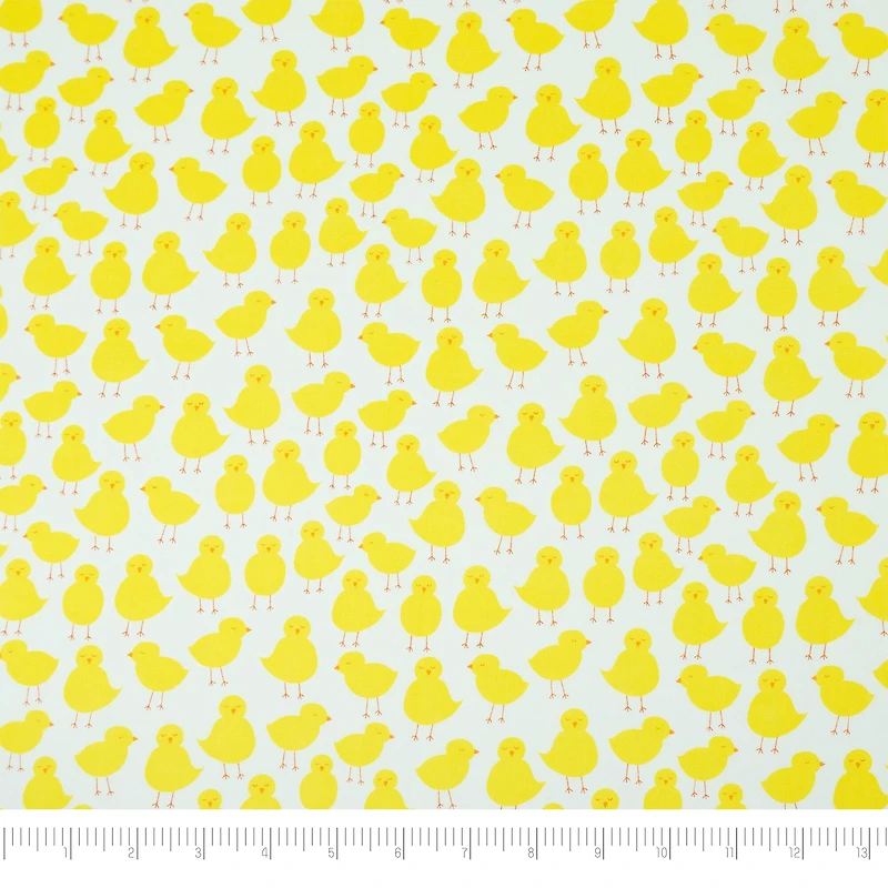 SINGER Cute Chick Print Ringspun Cotton Fabric Fat Quarter