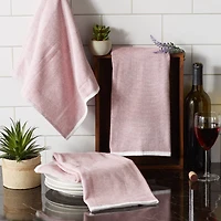 DII® Barn Red Chambray Terry Dishtowels, 3ct.