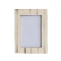 Hello Honey® Cream & Gold Pinstripe Photo Frame