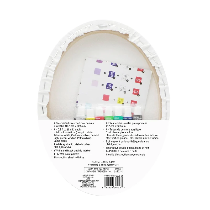 Floral Oval Canvas Painting Kit by Craft Smart®