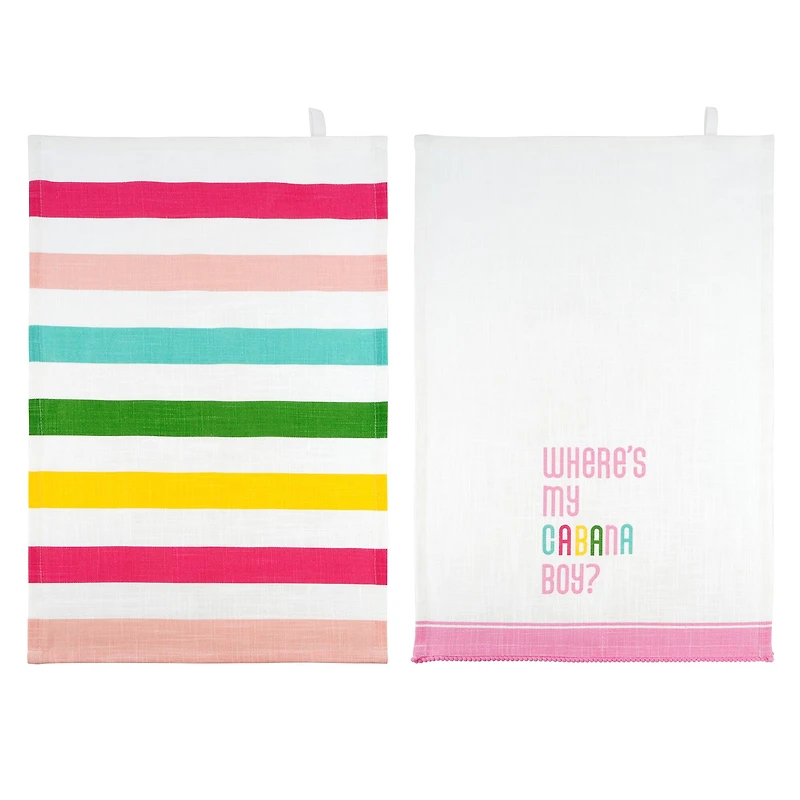 Cabana Tea Towels, 2ct. by Makery®