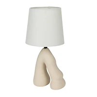 Hello Honey® 16.5" White Volcano Finish Ceramic Table Lamp
