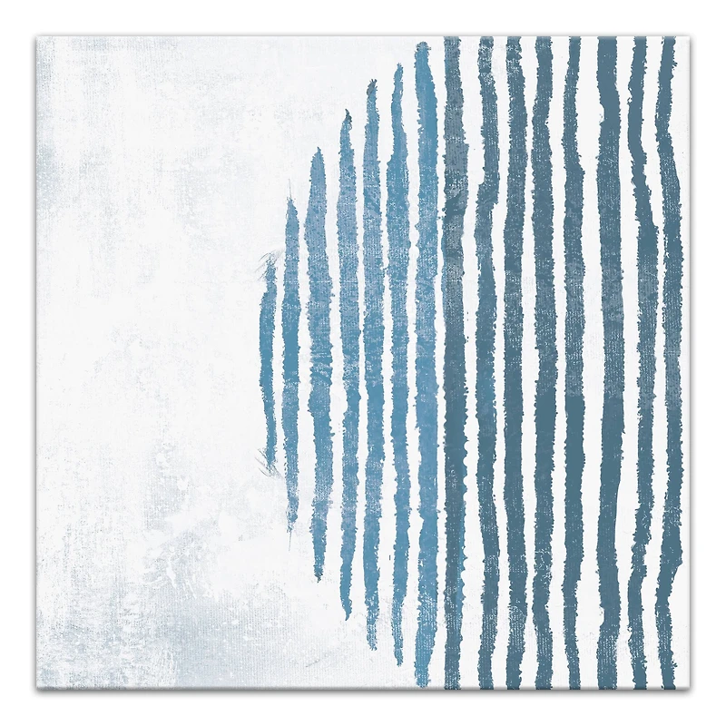 Blue Circle Line Canvas Wall Art