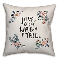 Love Is the Wag of a Tail Throw Pillow