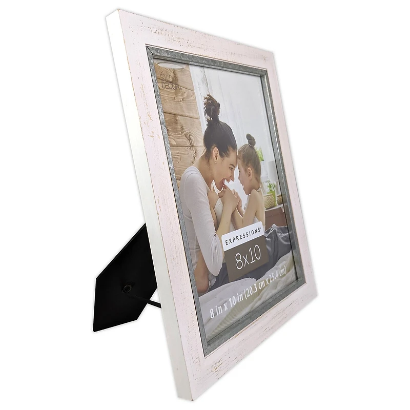 Expressions™ 8" x 10" White with Silver Edge Frame by Studio Décor®