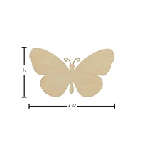 Essentials by Leisure Arts Flat Wood Butterfly, 24ct.