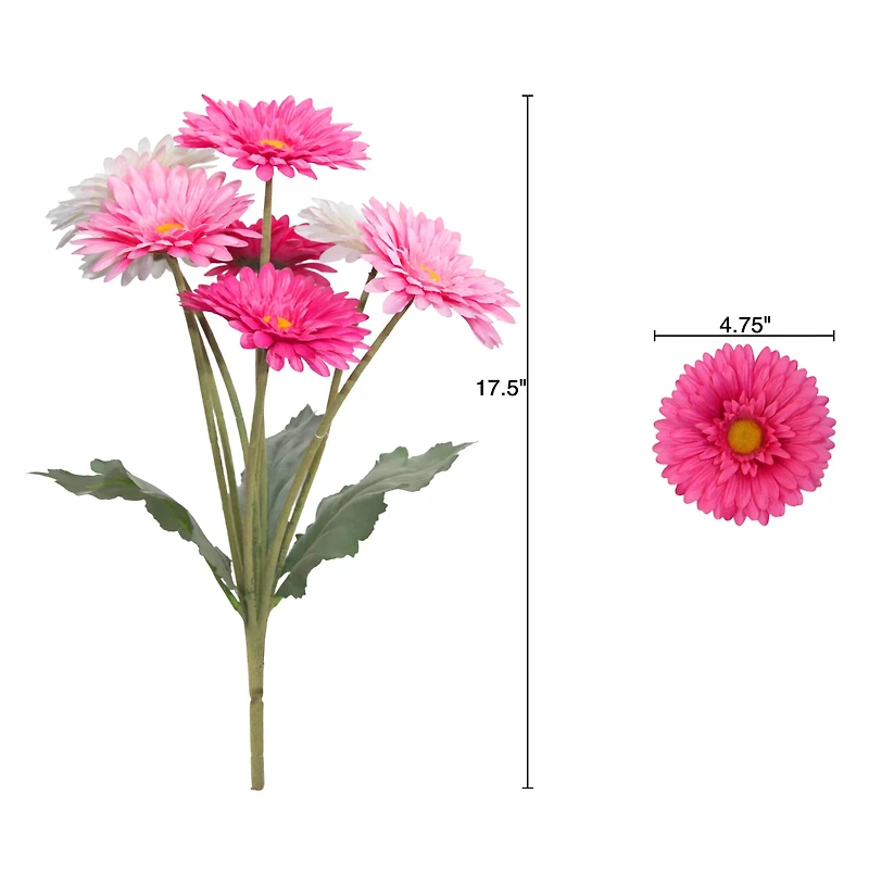17.5" Mixed Gerbera Daisy Bush by Ashland