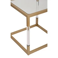 20" Gold Modern Acrylic Accent Table