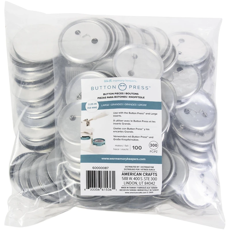 We R Memory Keepers® Button Press™ Large Button Pieces, 100ct.