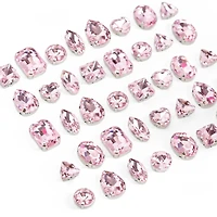 CousinDIY Silver Light Rose Glass Sew-On Rhinestones, 40ct.