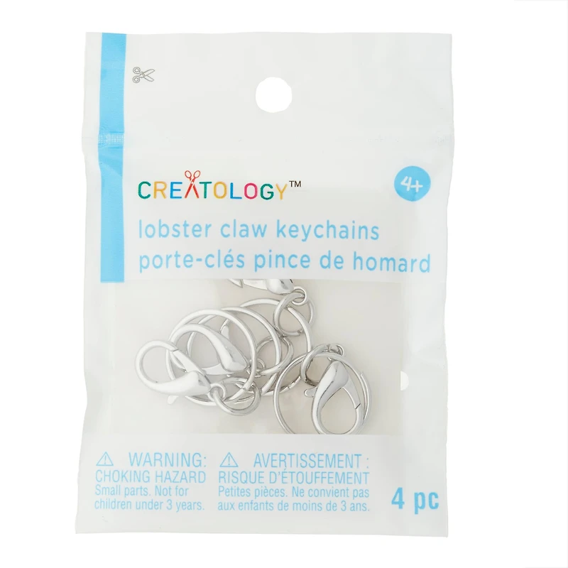 Rhodium Lobster Claw Key Rings by Creatology™