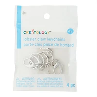 Rhodium Lobster Claw Key Rings by Creatology™