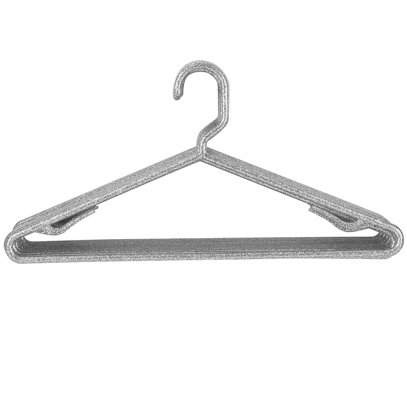 Simplify Silver Granite Look Design Hangers, 10ct.