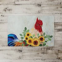 18" x 27" Rooster with Sunflowers Floor Mat