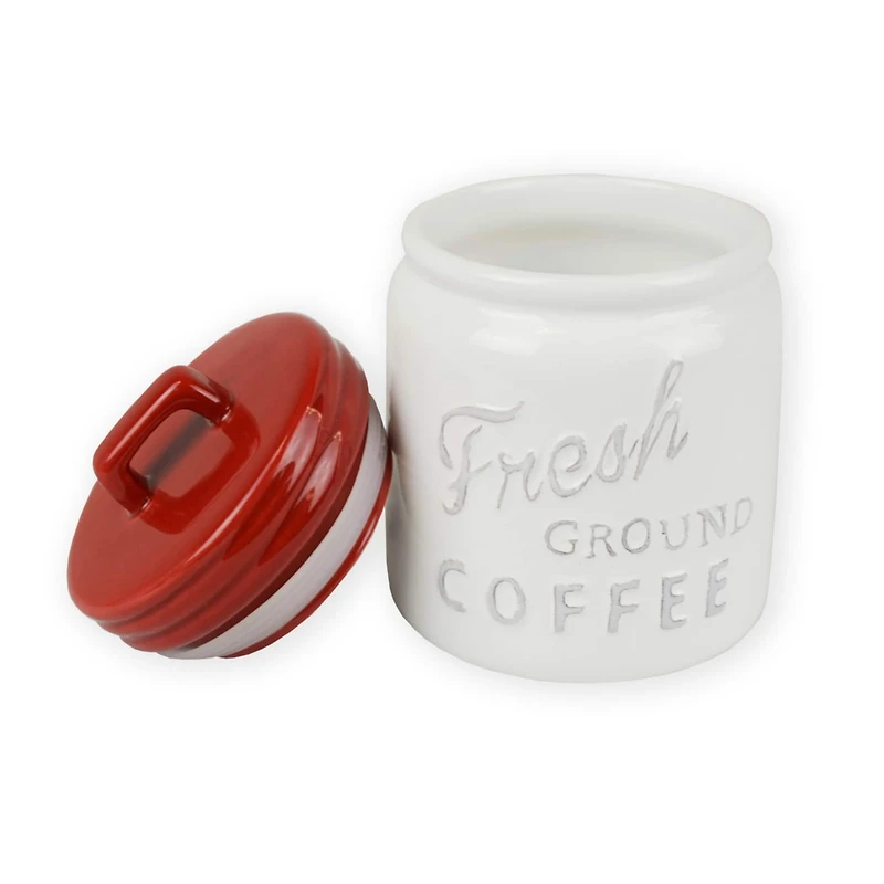 DII® 5.6" Red Ceramic Jar Canister Set, 3ct.