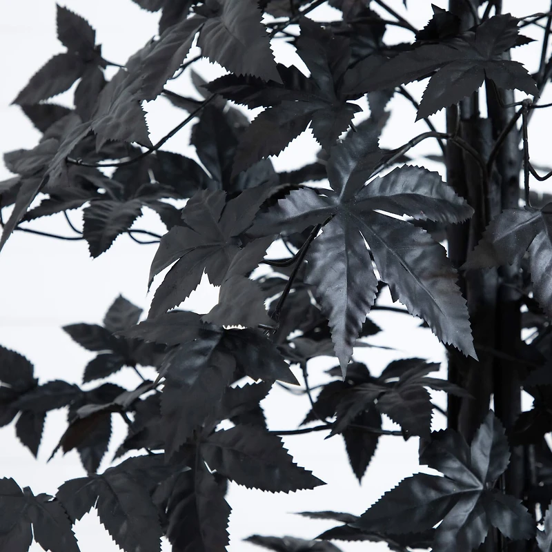 5ft. Artificial Halloween Black Maple Tree with Natural Trunk