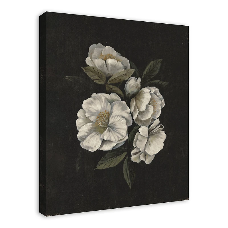 Dark Mood Antique Floral 24" x 30" Canvas Wall Art