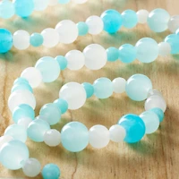 Aqua Ombre Glass Round Beads by Bead Landing™