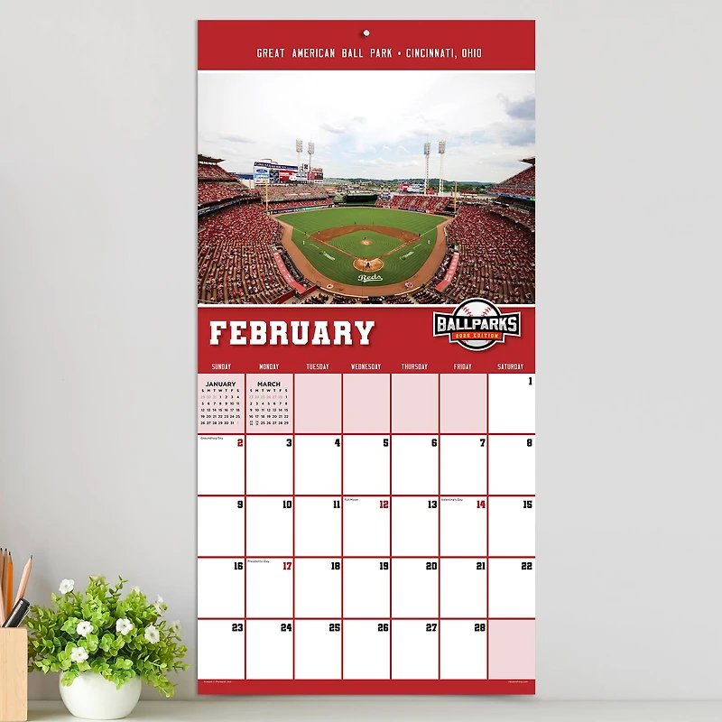 TF Publishing 2025 Ballparks Wall Calendar