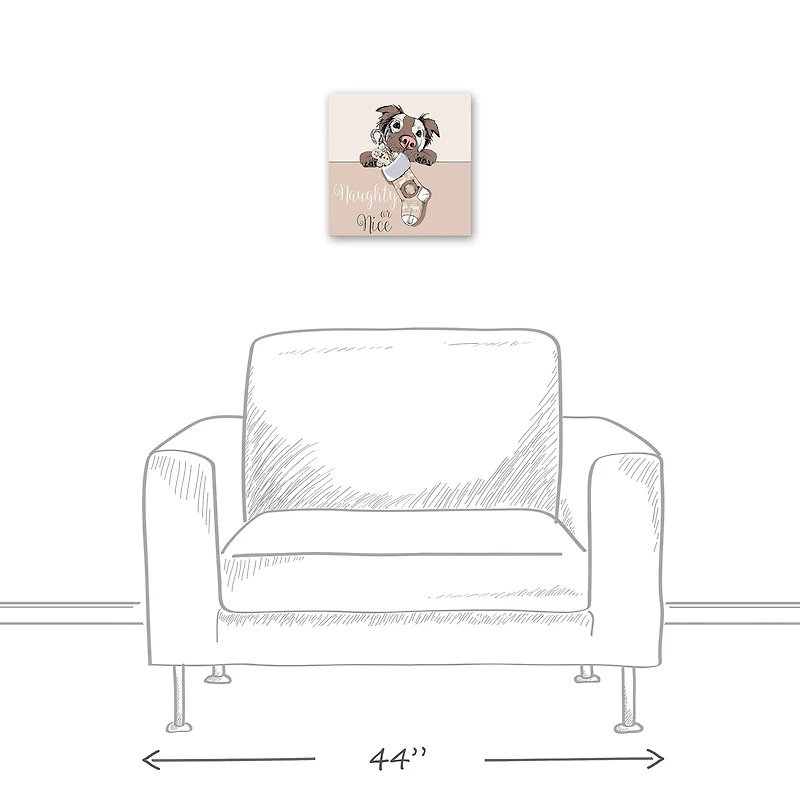 Christmas Dog Canvas Wall Art