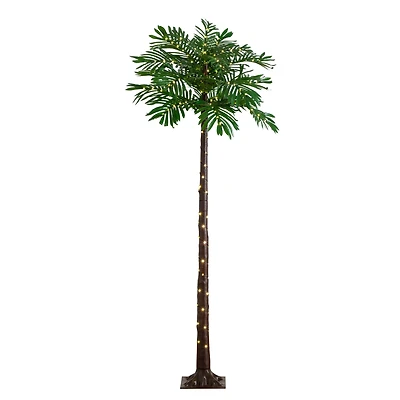 6ft. Pre-Lit UV Resistant Artificial Palm Tree with Warm White LED Lights